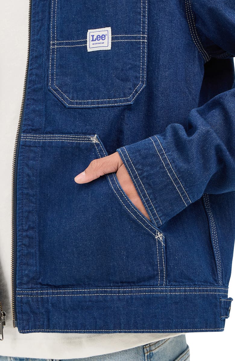 Lee 91W Denim Workwear Jacket, Alternate, color, Rinse