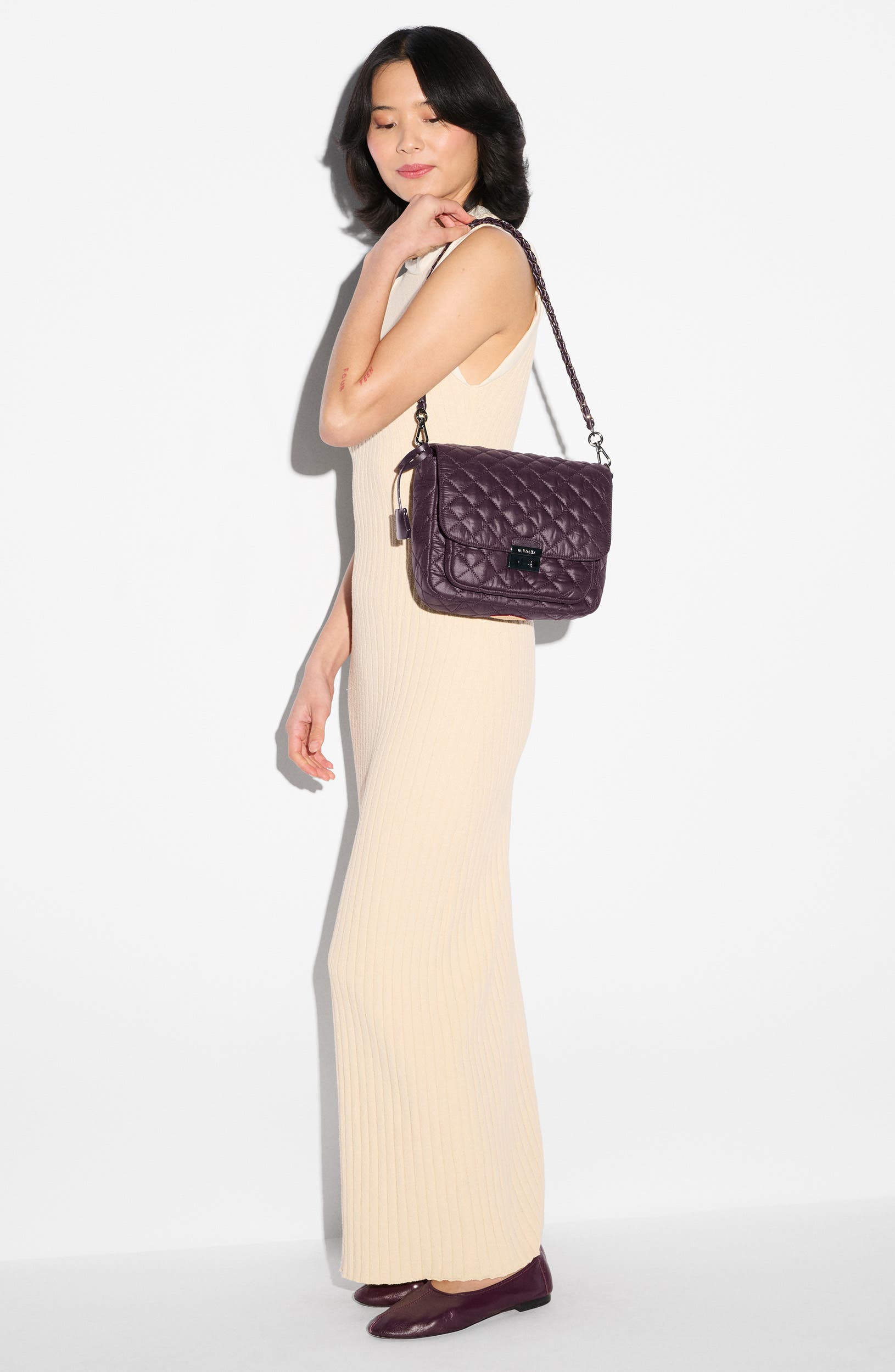 Medium Crosby Lock Crossbody, Alternate, color, RAISIN