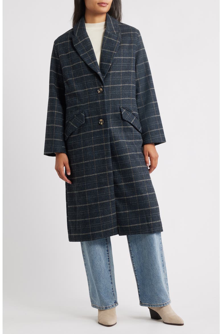Plaid Coat, Main, color, BLUE STONE MULTI