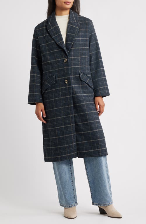 Wit & Wisdom Plaid Coat In Blue
