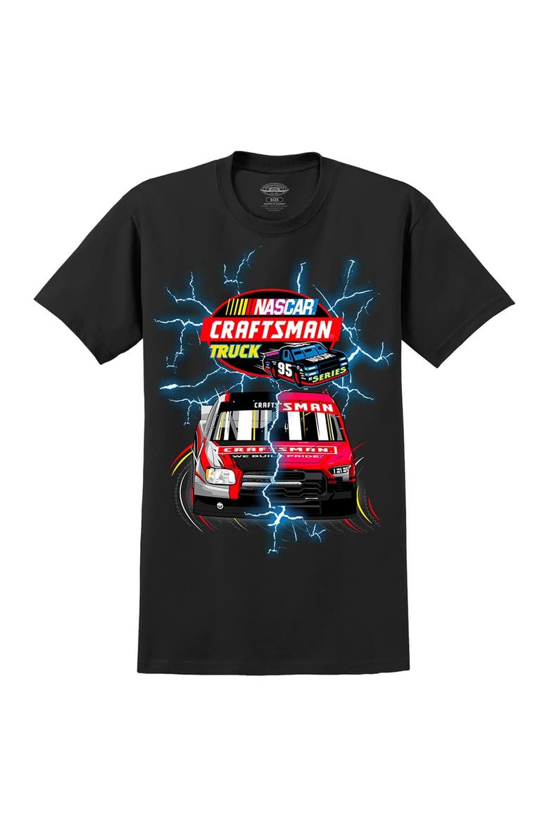 Men's Black NASCAR Craftsmen Truck Series Lightning Tri-Blend T-Shirt, Alternate, color, Black