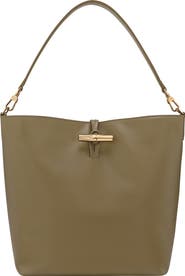 Longchamp Le Roseau Leather Hobo Bag