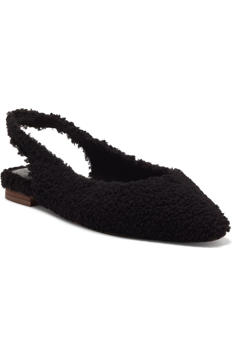 Vince Camuto Presnue Faux Shearling Slingback Flat, Main, color,