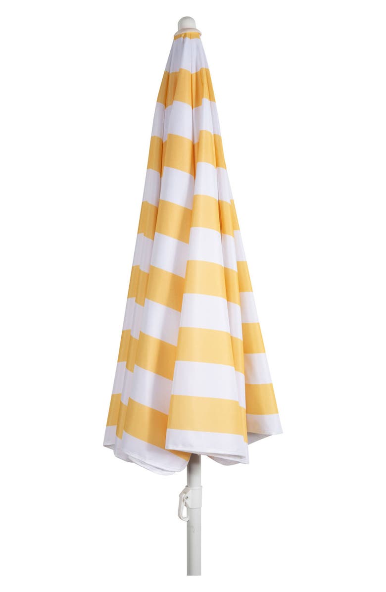 Picnic Time Yellow Cabana Stripe Portable Beach Umbrella, Alternate, color, Yellow