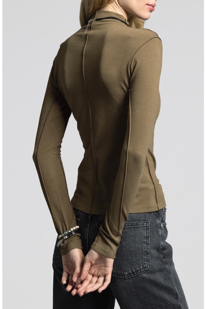 Marisol Mock Neck Top, Alternate, color, DARK OREGANO