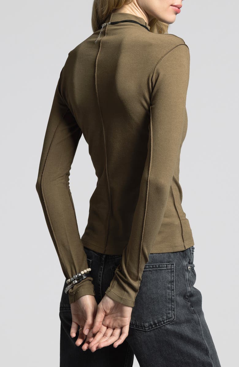 WEEKEND LOS ANGELES Marisol Mock Neck Top, Alternate, color, Dark Oregano