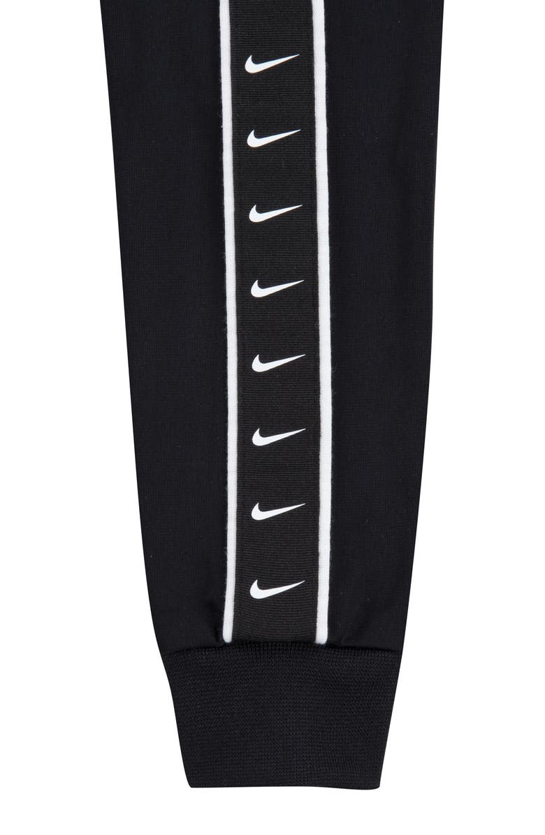 Nike Kids' Swoosh Tricot Track Jacket & Joggers Set, Alternate, color, Black/ White