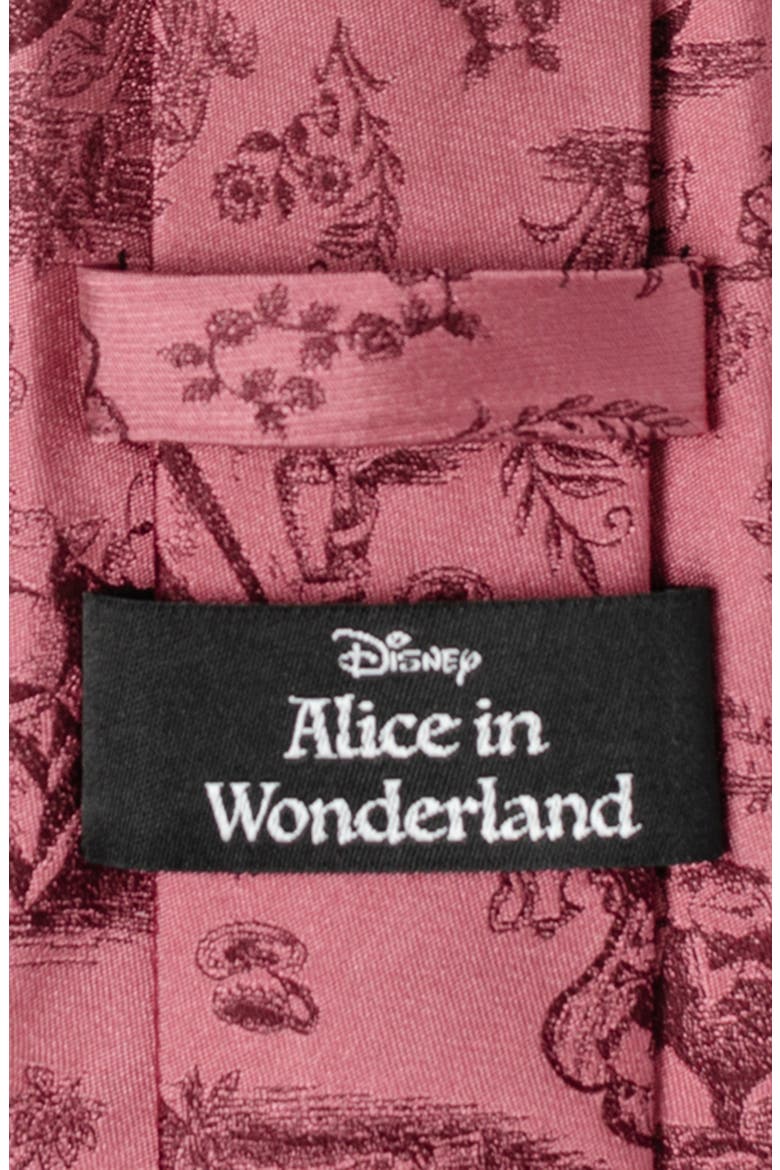 Alice in Wonderland Silk Tie, Alternate, color, RED