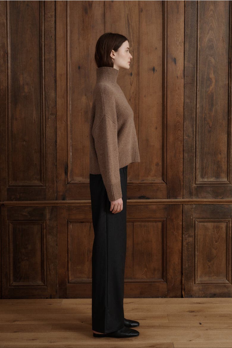 Maja Turtleneck Cashmere Sweater, Alternate, color, Toasted Walnut