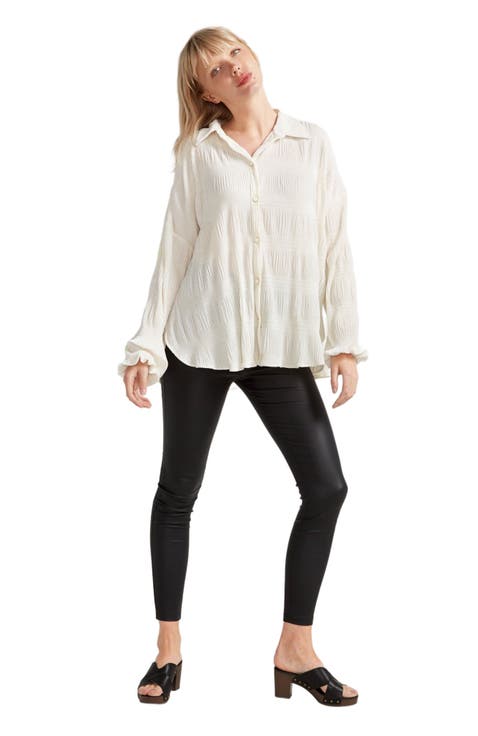 Serenade Velvet Plisse Shirt