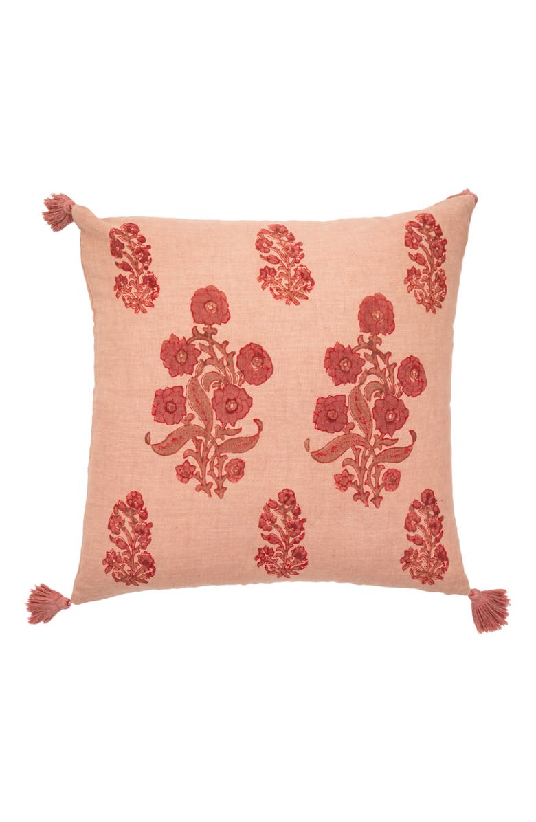 Alamwar English Garden Decorative Pillow Cover, Main, color, Coral/Clay/Rose On Sand