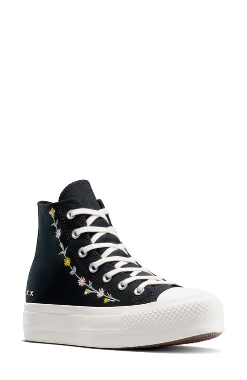 Converse Chuck Taylor® All Star® Embroidered Lift High Top Platform Sneaker