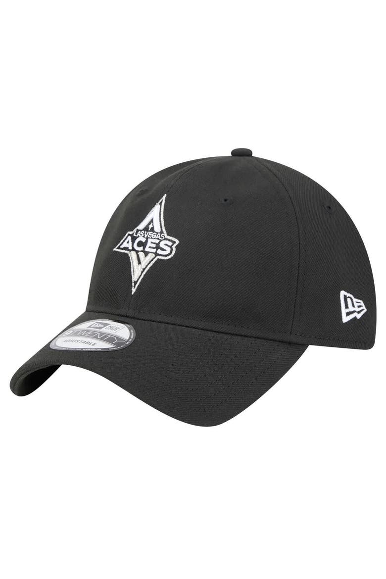 Unisex New Era Black Las Vegas Aces Core Logo 9TWENTY Adjustable Hat, Main, color, Black
