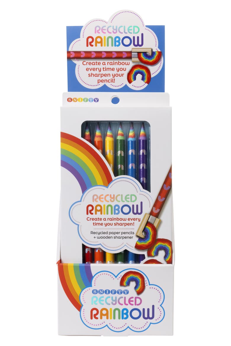 Recycled Pencil & Eraser Set, Main, color, MULTI