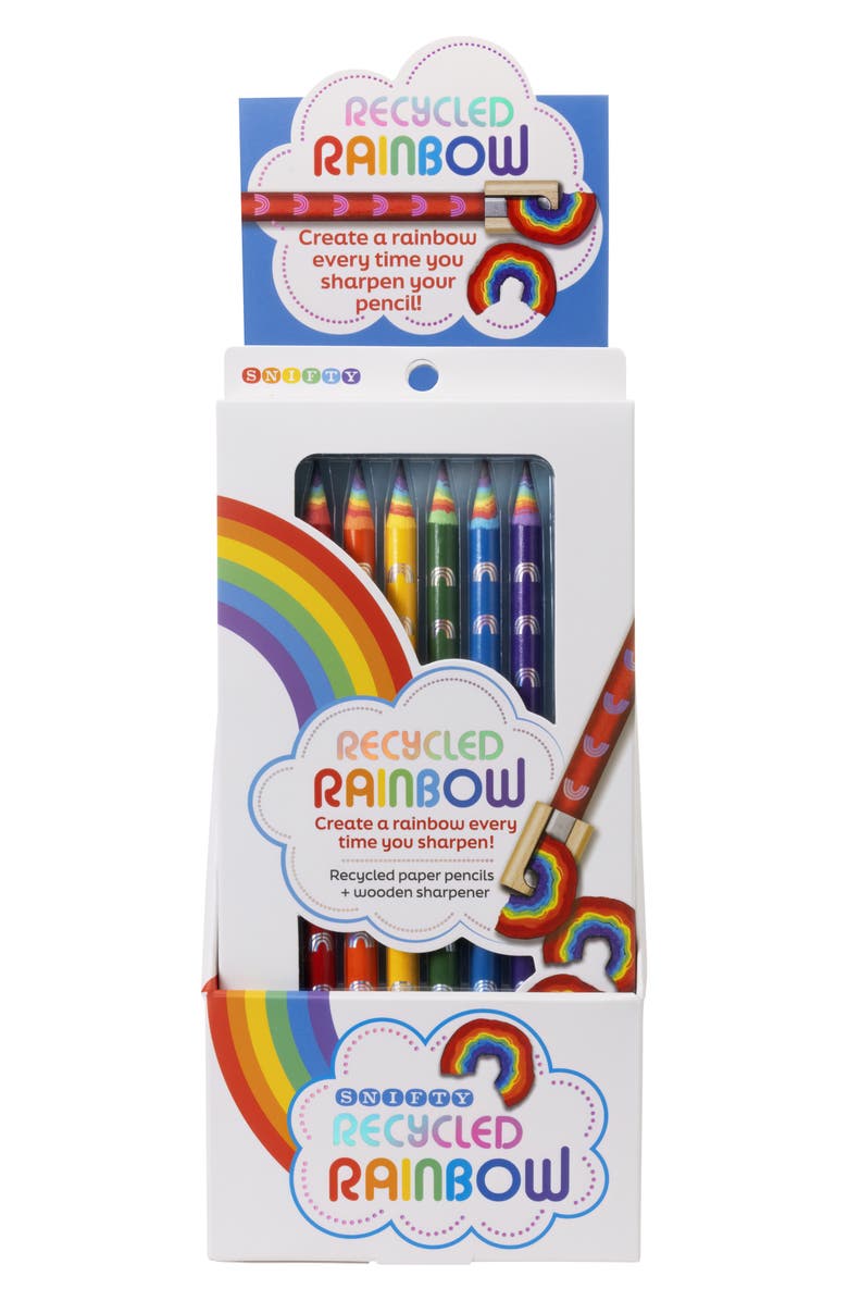 SNIFTY Recycled Pencil & Eraser Set, Main, color, Multi