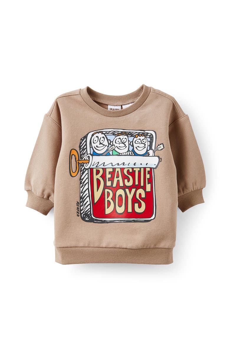 Cotton On Kids Riley Sweater Lcn, Main, color, Oatmilk Beastie Boys