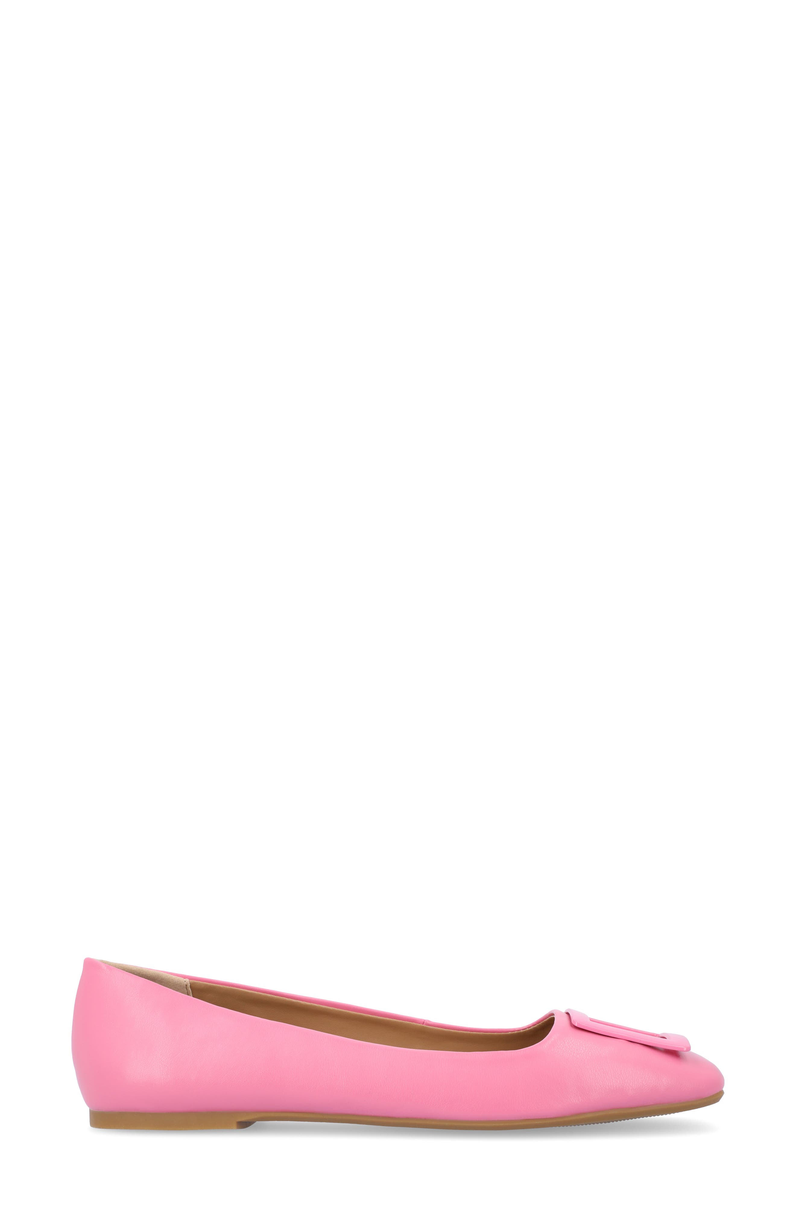Zimia Square Buckle Flat, Alternate, color, PINK
