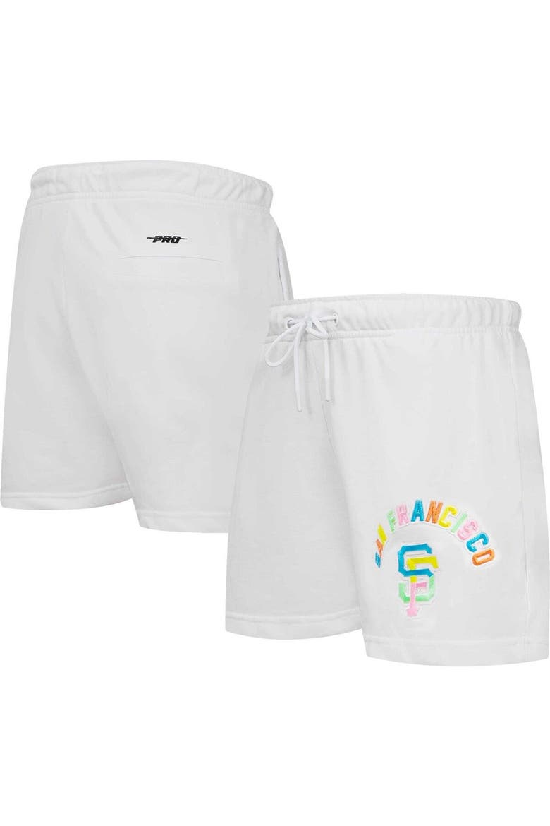 Women's Pro Standard  White San Francisco Giants Washed Neon Shorts, Main, color, White