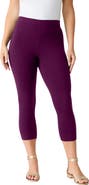 Roaman's Plus Size Essential Stretch Capri Legging