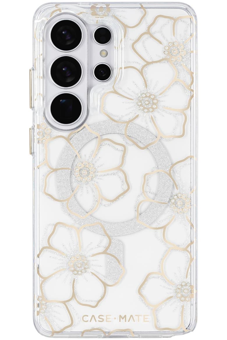 Floral Gems Case With Magnet For Samsung Galaxy S26 Ultra, Alternate, color, Gold