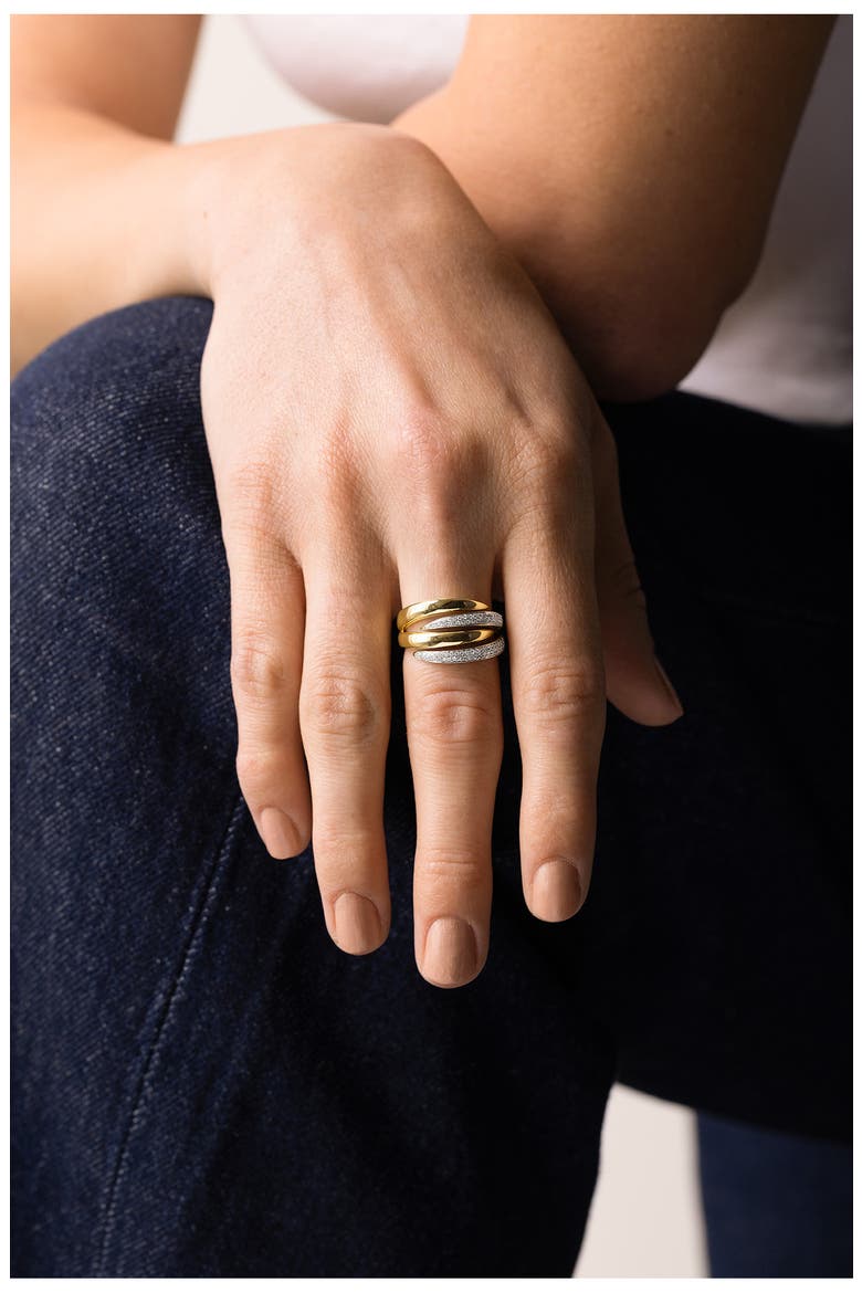 Diamond Pavé Statement Ring, Alternate, color, 18K YELLOW GOLD