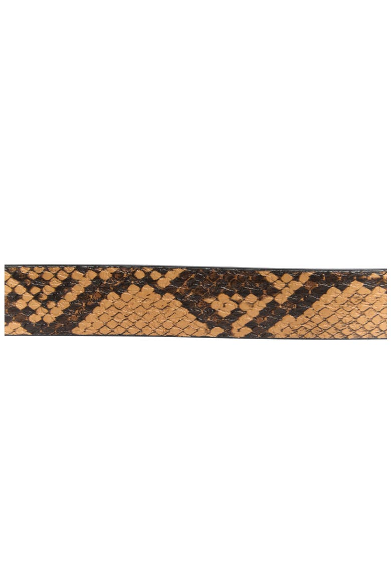 Skinny Faux Leather Snake Print Belt, Alternate, color, BPSP PRINT