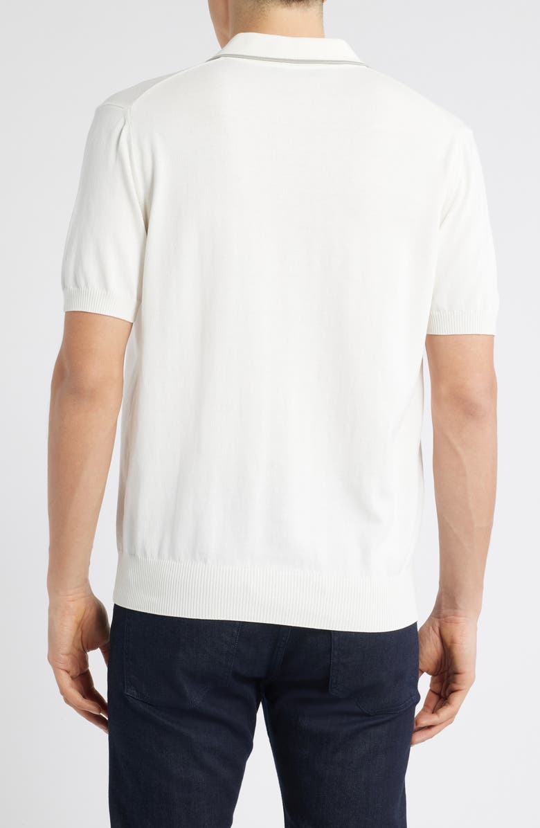 Canali Regular Fit Johnny Collar Polo, Alternate, color, White