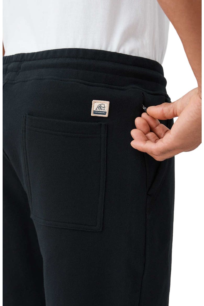 Sailor Drawstring Terry Short, Alternate, color, Black