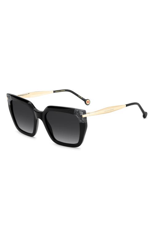 Carolina Herrera 55mm Rectangular Sunglasses In Black