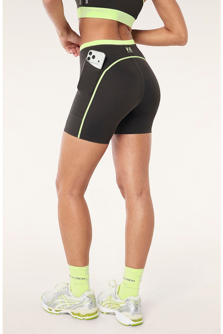 Rapid Bike Shorts, Alternate, color, CAVIAR/ WASHED LIME