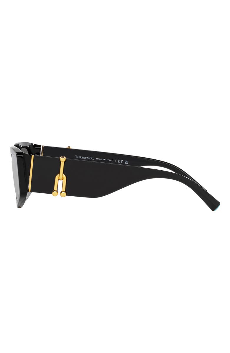 Tiffany & Co. 54mm Rectangular Sunglasses, Alternate, color, Black