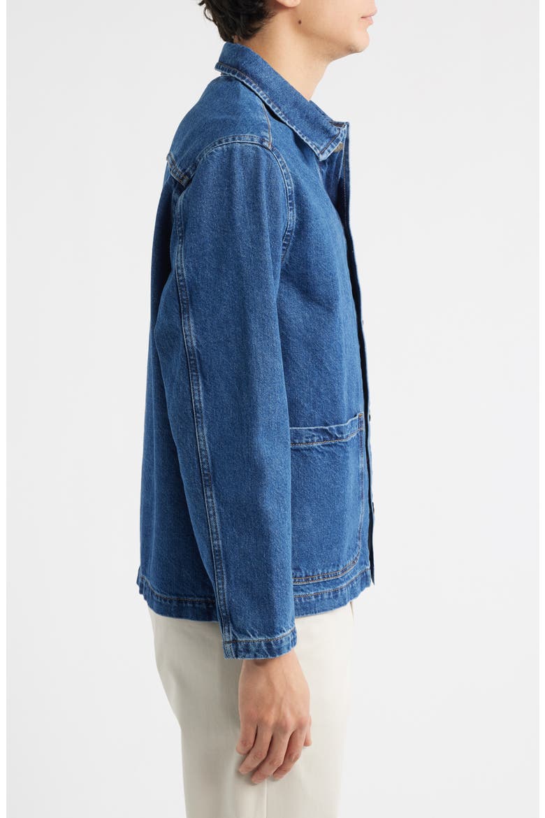 Gove Cotton Denim Chore Coat, Alternate, color, MID WASH BLUE