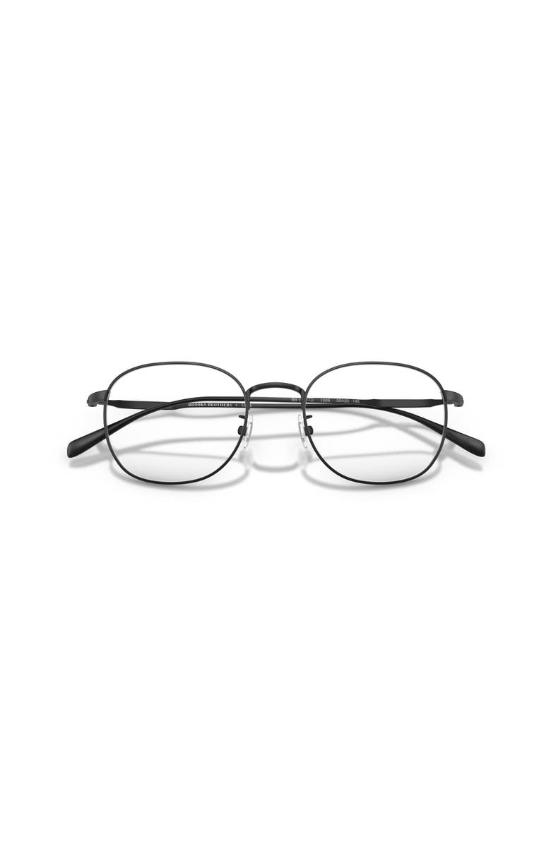 Brooks Brothers 50mm Round optical glasses, Alternate, color, Black