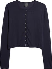 LESET James Merino Wool Crewneck Cardigan