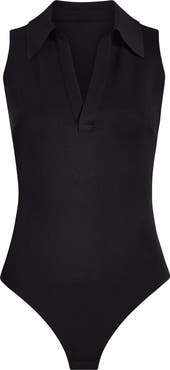 Commando Sleeveless V-Neck Polo Neoprene Bodysuit