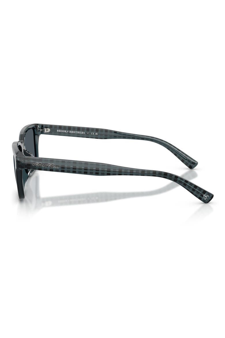 53mm Rectangular Sunglasses, Alternate, color, MILKY BLUE / BLUE GREY