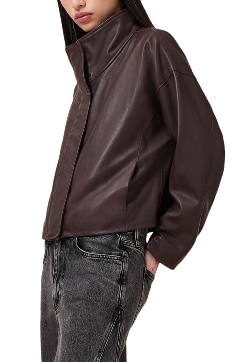 Ryder Leather Jacket, Alternate, color, OXBLOOD RED