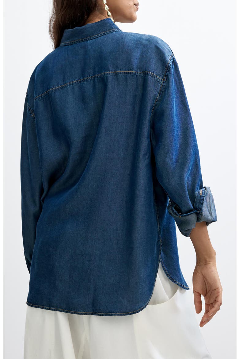 Floral Patch Button-Front Shirt, Alternate, color, PINK