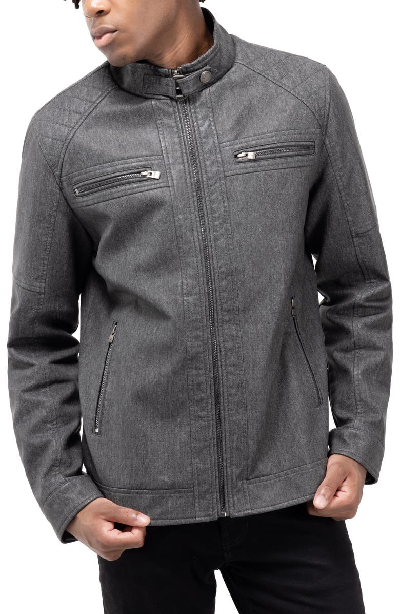 XRAY Faux Fur Lined Quilted Moto Jacket, Alternate, color, 