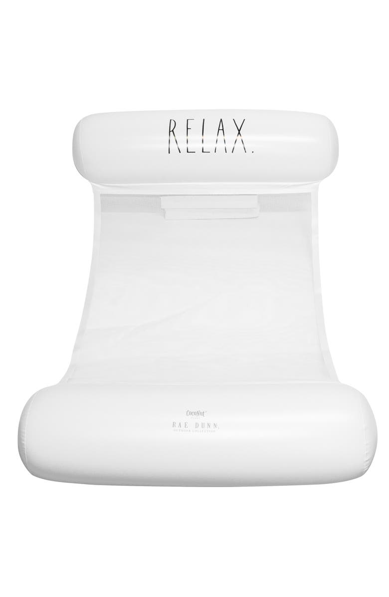 Rae Dunn Relax Hammock Pool Lounge 54"X 28", Alternate, color, White