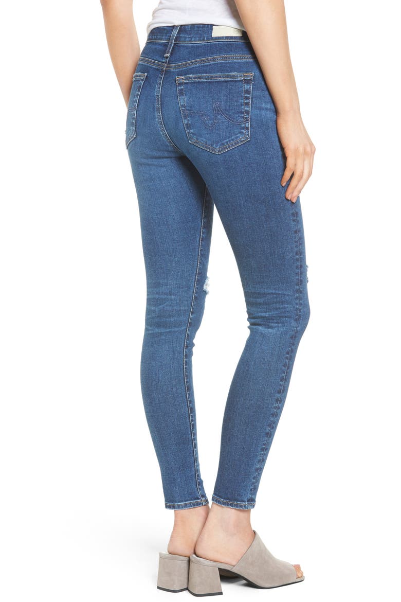 The Farrah High Waist Ankle Skinny Jeans, Alternate, color, 13 YEARS DAY BREAK DESTROYED