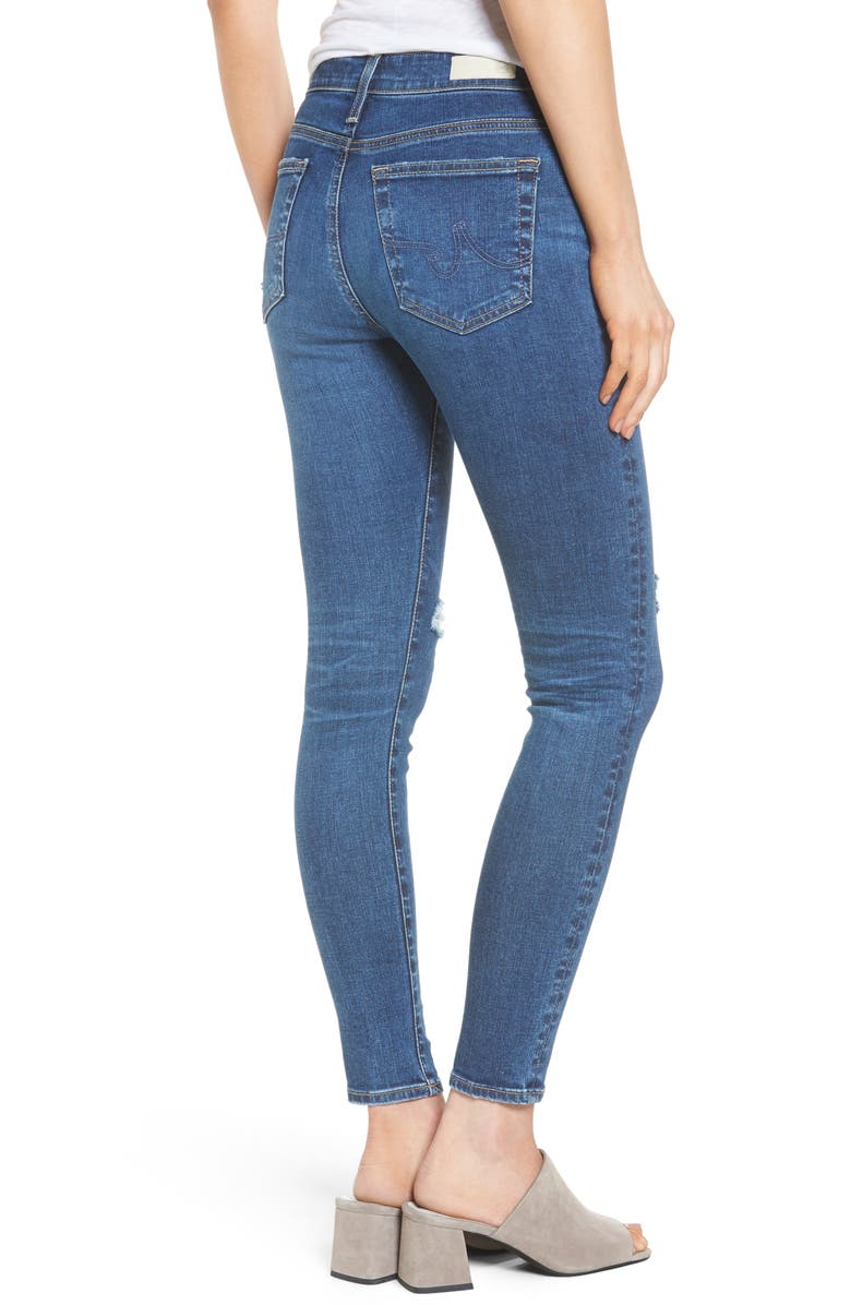 AG The Farrah High Waist Ankle Skinny Jeans, Alternate, color,