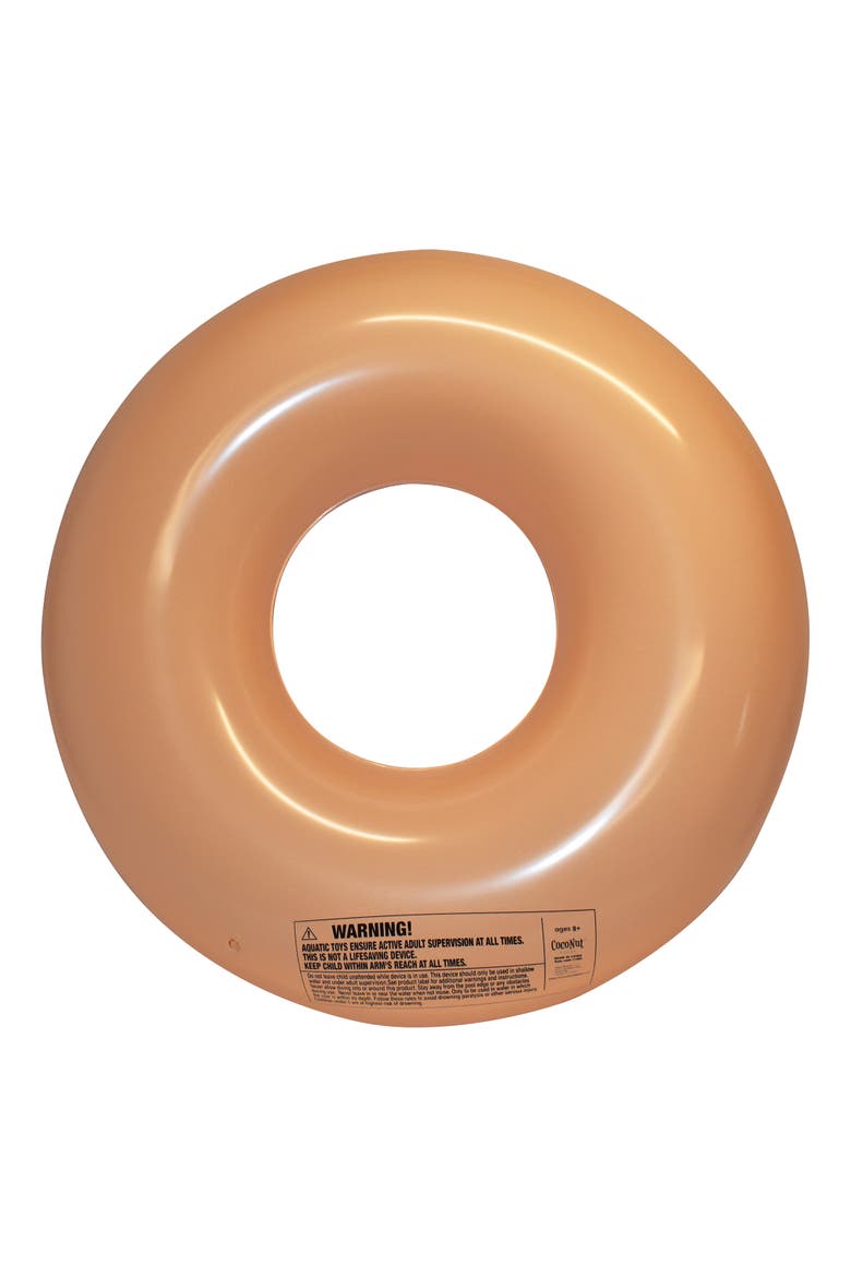 Pink Sprinkled & Glazed Donut 48 Inch Pool Ring Inflatable, Alternate, color, Pink