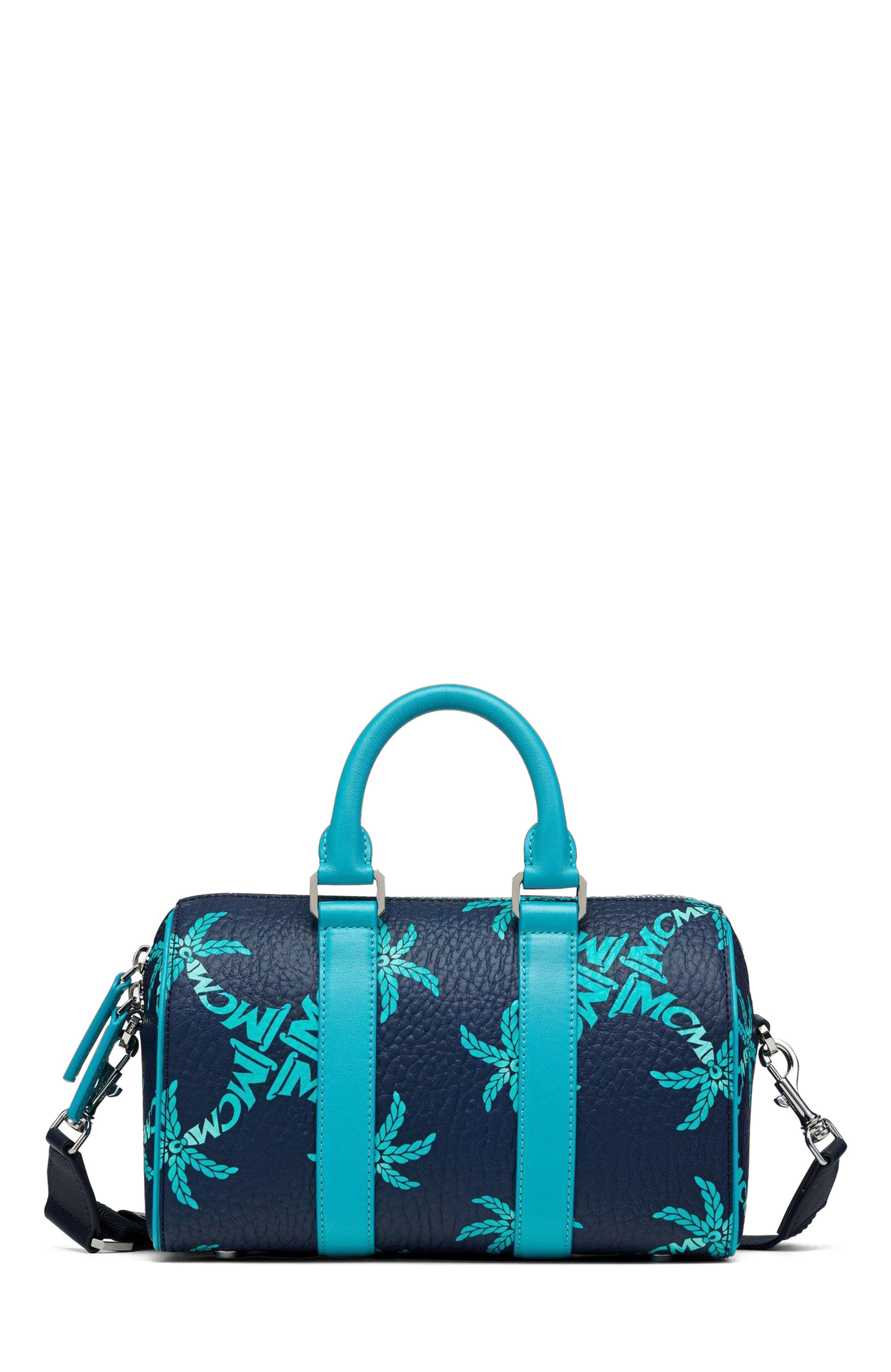 MCM Ella Boston Bag in Palm Canvas, Main, color, 