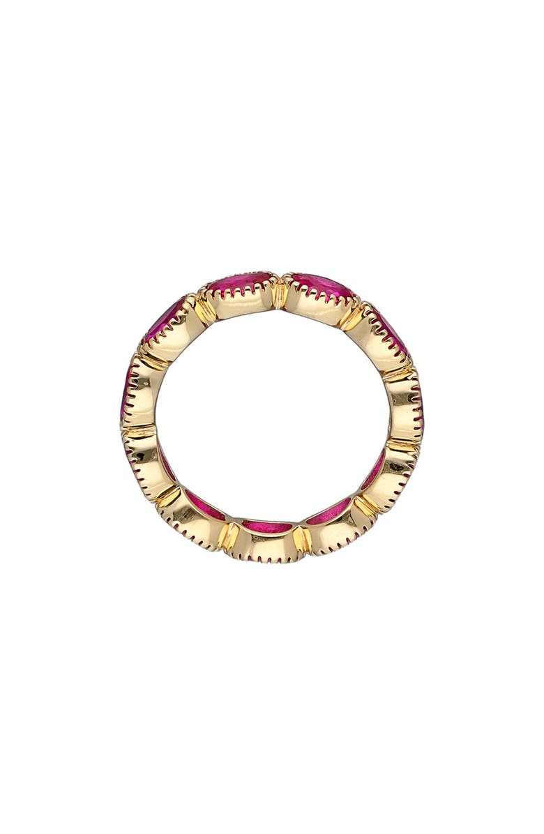 YS GEMS Lab-Grown Ruby Eternity Ring, Alternate, color, Pink