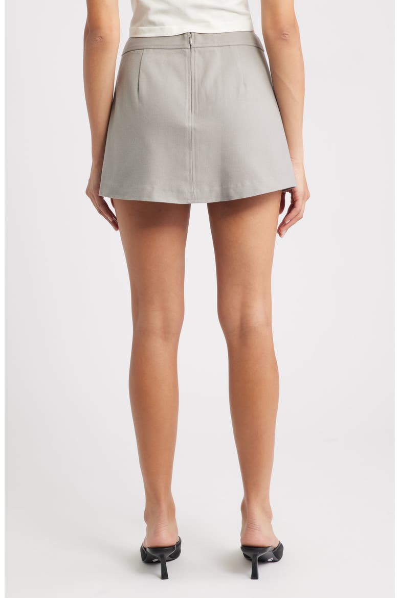Kit Structured A-Line Miniskirt, Alternate, color, DOVE GREY