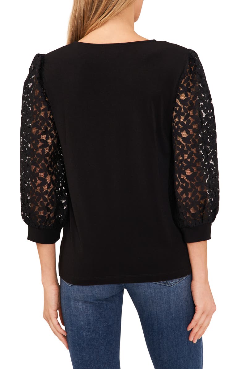 CeCe Lace Sleeve Top, Alternate, color,