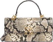 Off-White Jitney Snake Embossed Leather East/West Top Handle Bag