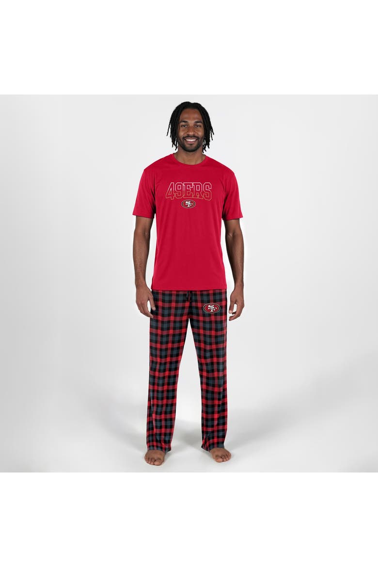 Men's Concepts Sport Scarlet San Francisco 49ers Highland Sleep Set, Main, color, Scarlet