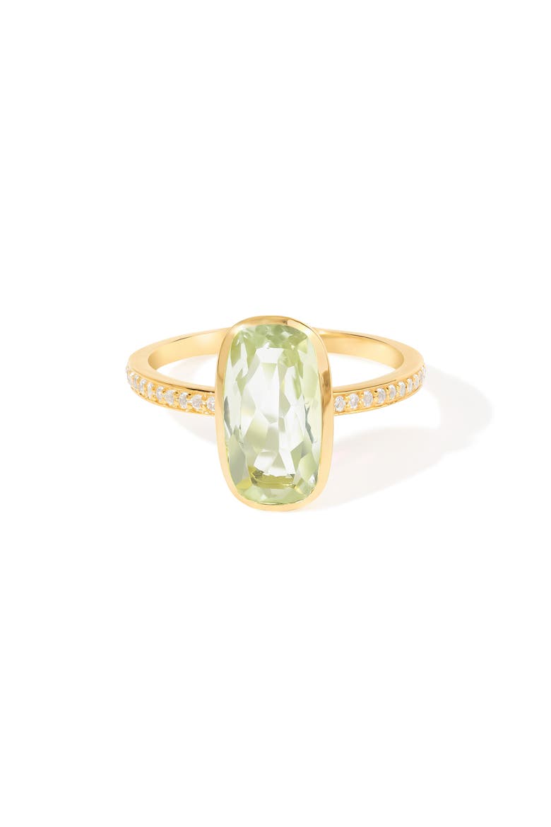 Gemstone Ring, Main, color, GREEN